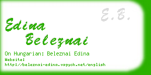 edina beleznai business card